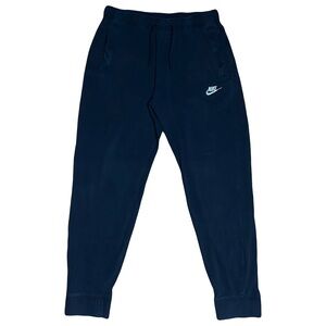 Nike Men’s Club Knit Joggers Fleece Pants Size Medium Black
